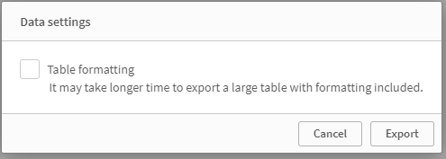 data settings